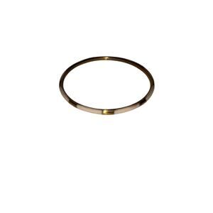 Iris Apfel & Bajalia Gold & White Enamel Slim Bangle Bracelet Chic Modern